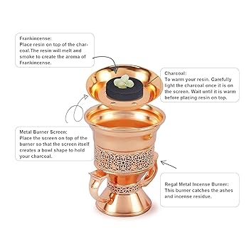 Amazon.com: Metal Frankincense Resin Incense Burner, Incense